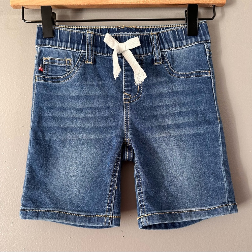 Vigoss Girls‎ The Malibu Mid Shorts Pull on Elastic Waist | Medium Dark Wash